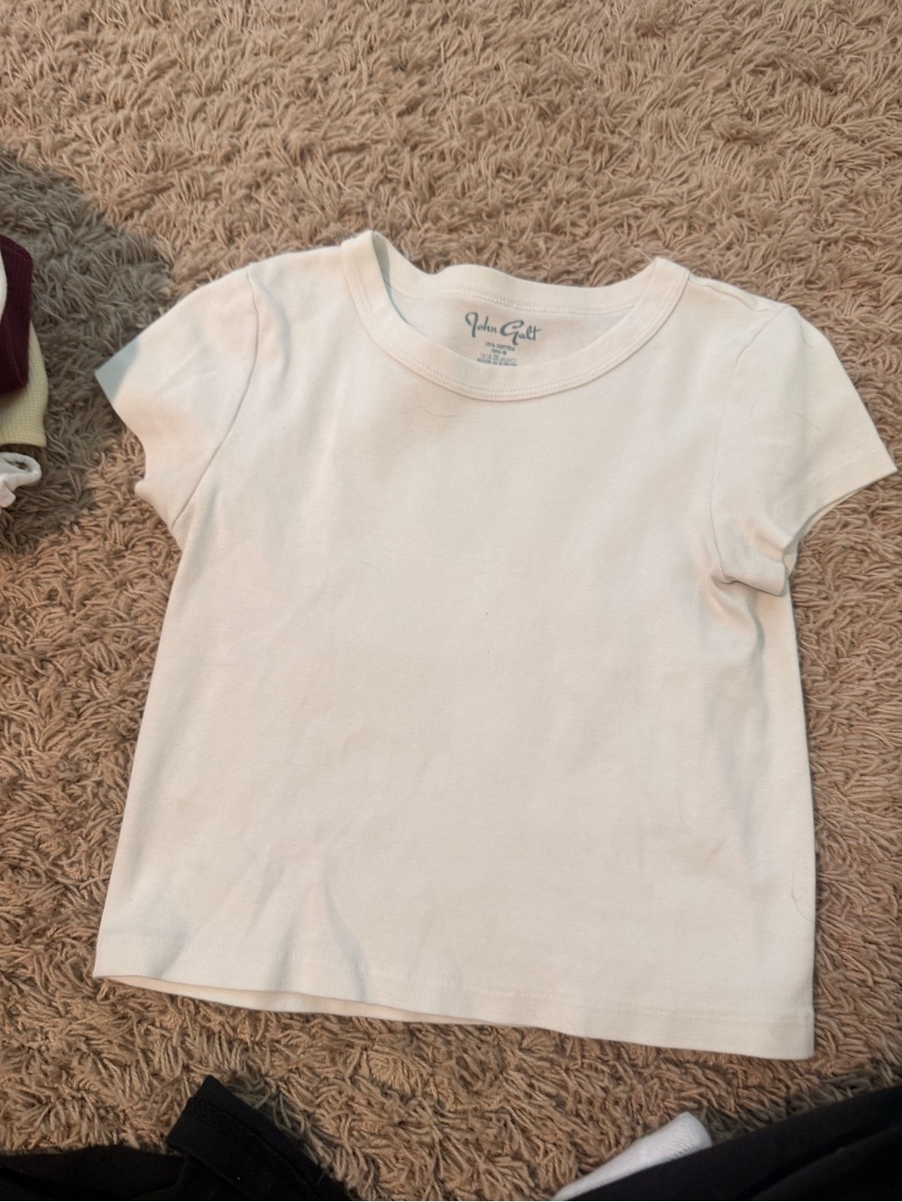 John Galt white basic tee